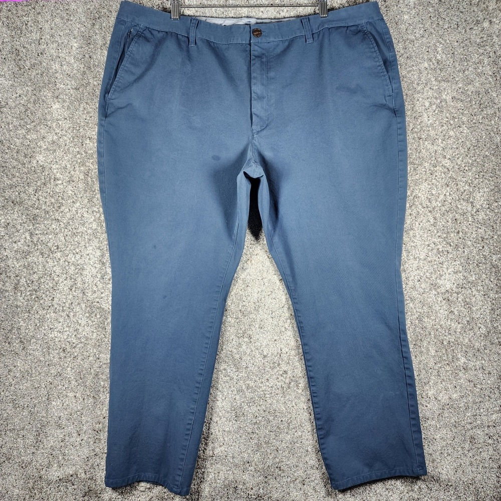 Bonobos Chino Pants Mens 46x30 Blue Stretch Cotton Casual Good